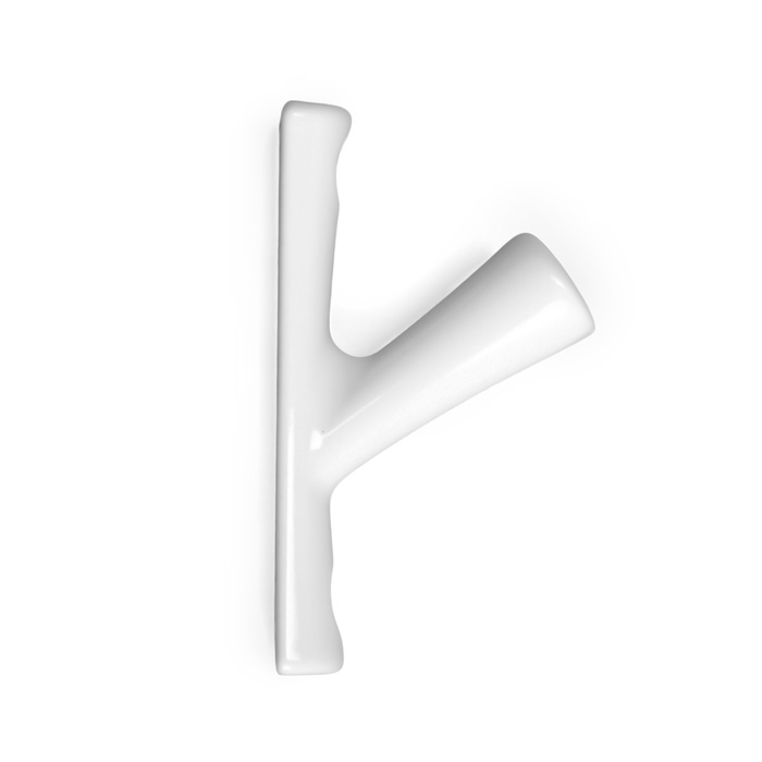 Крючок мебельный CAPPIO BRANCH, однорожковый, белый