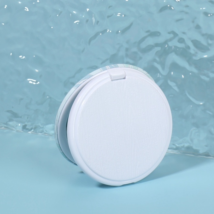 Зеркало складное &laquo;Нежность&raquo;, d = 7,5 см, цвет бирюзовый