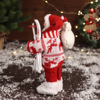 Дед Мороз "В вязаном костюме, с лыжами и мешком" 30 см Дед Мороз "В вязаном костюме, с лыжами и мешком" 30 см