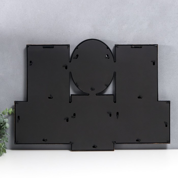 Фоторамка на 6 фото 13х18 см Фоторамка на 6 фото 13х18 см "С узорами" тёмное золото 37,5х59 см