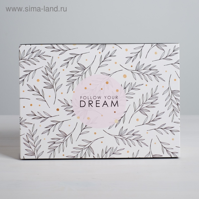 Коробка подарочная складная, упаковка, &laquo;Follow your dream&raquo;, 25 х 18 х 10 см