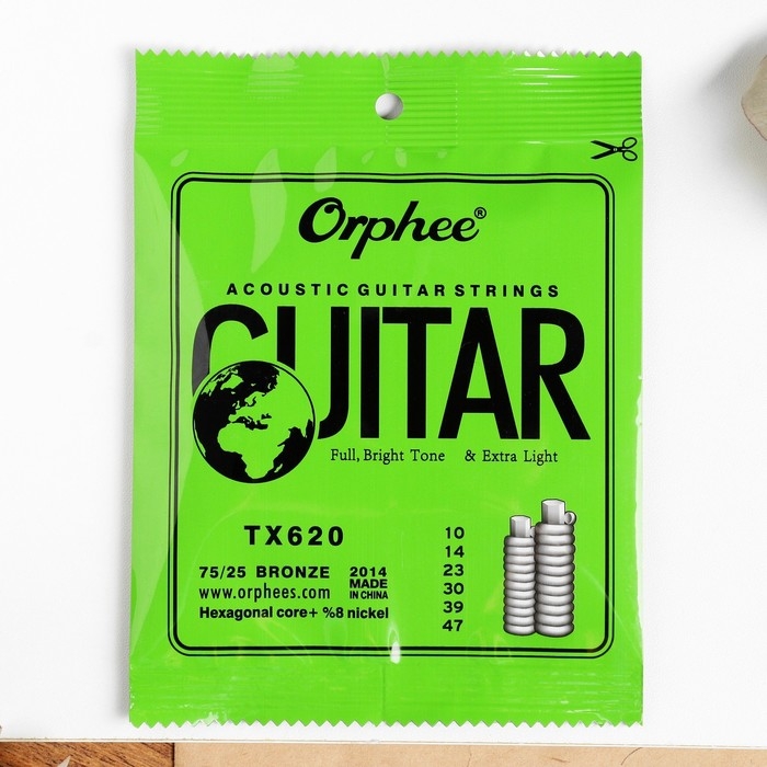 Струны для акустической гитары Orphee TX620, 010-047, фосфорная бронза Струны для акустической гитары Orphee TX620, 010-047, фосфорная бронза