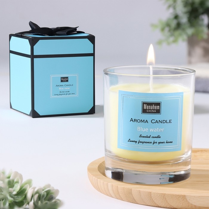 Свеча ароматическая Свеча ароматическая "Aroma Candle", черный каштан Бунге, 8х9 см