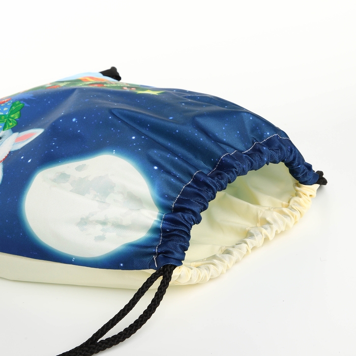 Новый год 2025. Новогодний мешок для подарков на шнурке &laquo;Зайчик&raquo;, цвет разноцветный