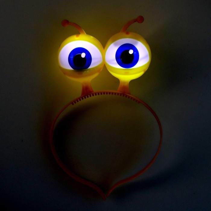 Карнавальный ободок &laquo;Глазки&raquo;, световой, цвета МИКС