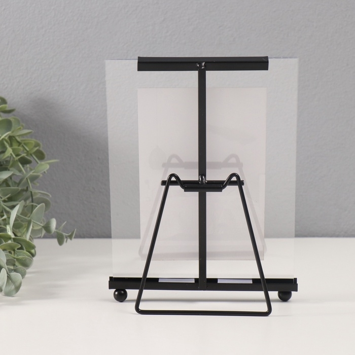 Фоторамка металл на 1 фото 10х15 см Фоторамка металл на 1 фото 10х15 см "Лаконичность" черный 1х15,2х21 см