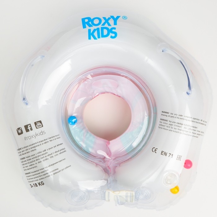 Круг для плавания на шею Flipper &laquo;Ангел&raquo;, надувной, с ручками, цвет розовый