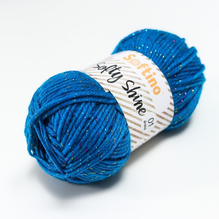 Пряжа 70% акрил, 30% шёлк Пряжа 70% акрил, 30% шёлк "Softy Shine" 50 гр 85 м цвет 34 тёмно-синяя