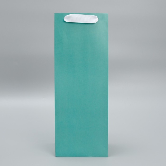 Пакет подарочный под бутылку, упаковка, &laquo;Тиффани&raquo;, 13 x 35 x 10 см