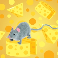 Фигурка животного тянущаяся «Мышка», МИКС Фигурка животного тянущаяся «Мышка», МИКС