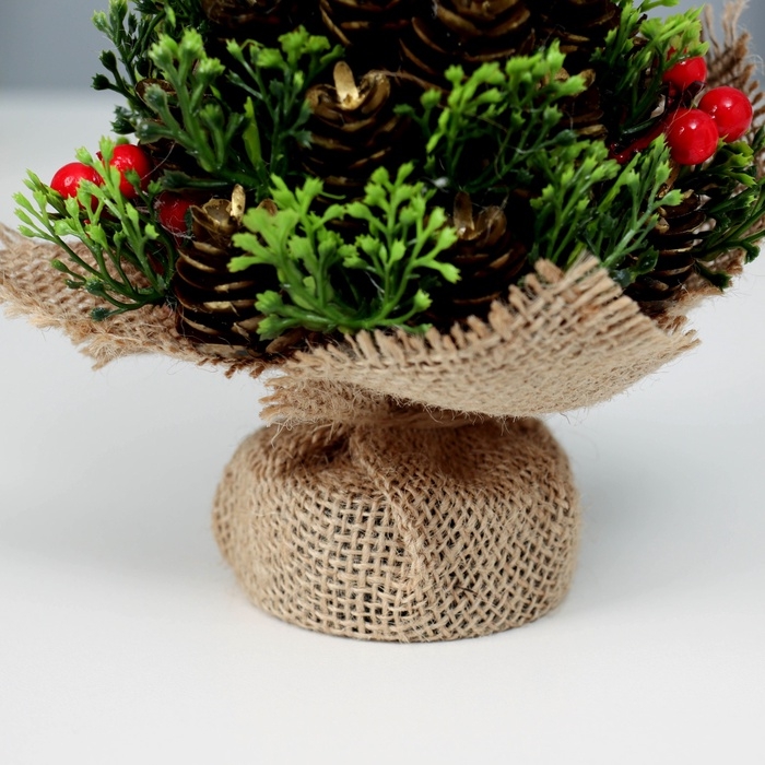 Ёлка декор Ёлка декор "С зеленью и ягодками, в мешочке" 18х10 см