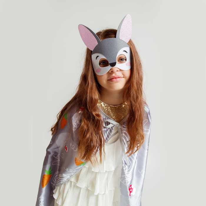 Карнавальный набор &laquo;Озорной зайка&raquo;: плащ, маска