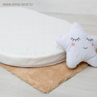 Матрац беспружинный овальный &laquo;Емеля&raquo;, размер 125х75х9 см трикотаж/холлкон