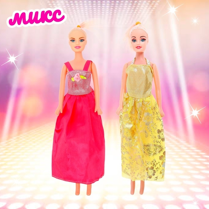 Кукла-модель «Модница» в платье, МИКС Кукла-модель «Модница» в платье, МИКС