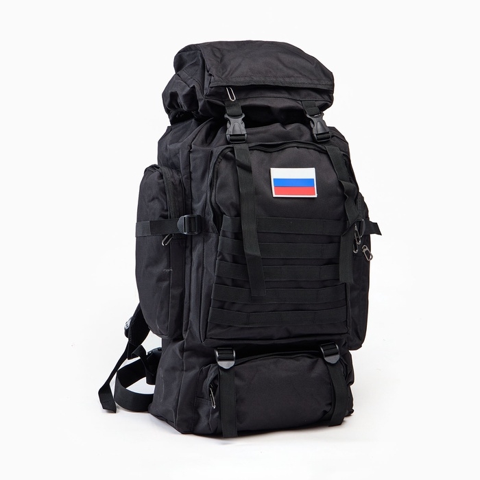 Рюкзак туристический "Аdventure" мужской, 80 л, oxford, черный