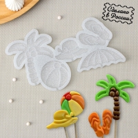 Силиконовый молд для леденцов и шоколада &laquo;Пляжный микс&raquo;, цвет прозрачный