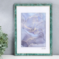 Фоторамка пластик "Камея" 21х30 см, малахит Фоторамка пластик "Камея" 21х30 см, малахит