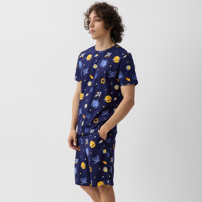 Пижама мужская (футболка и шорты) KAFTAN Space, р-р 48 Пижама мужская (футболка и шорты) KAFTAN Space, р-р 48