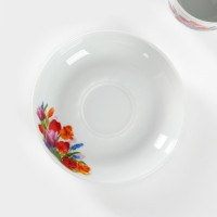 Чайная пара фарфоровая &laquo;Майский букет&raquo;, 250 мл, d=15 см