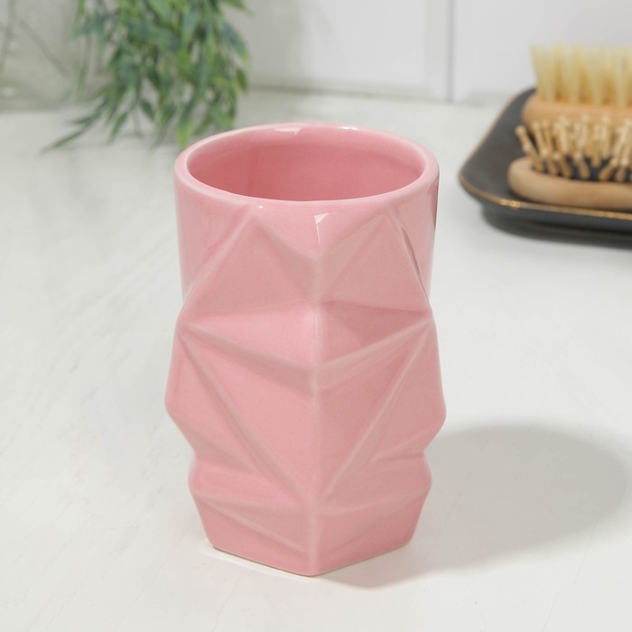 Стакан для зубных щеток &laquo;Розовый&raquo;,11 х 7,5 см