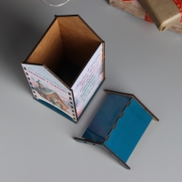 Новогодний чайный домик "С Наступившим" 20х10,5х10 см Новогодний чайный домик "С Наступившим" 20х10,5х10 см