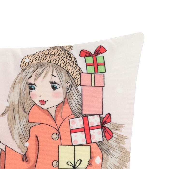 Наволочка декоративная Этель Девичьи истории&raquo;Shopping&raquo; 40х40 см, велюр