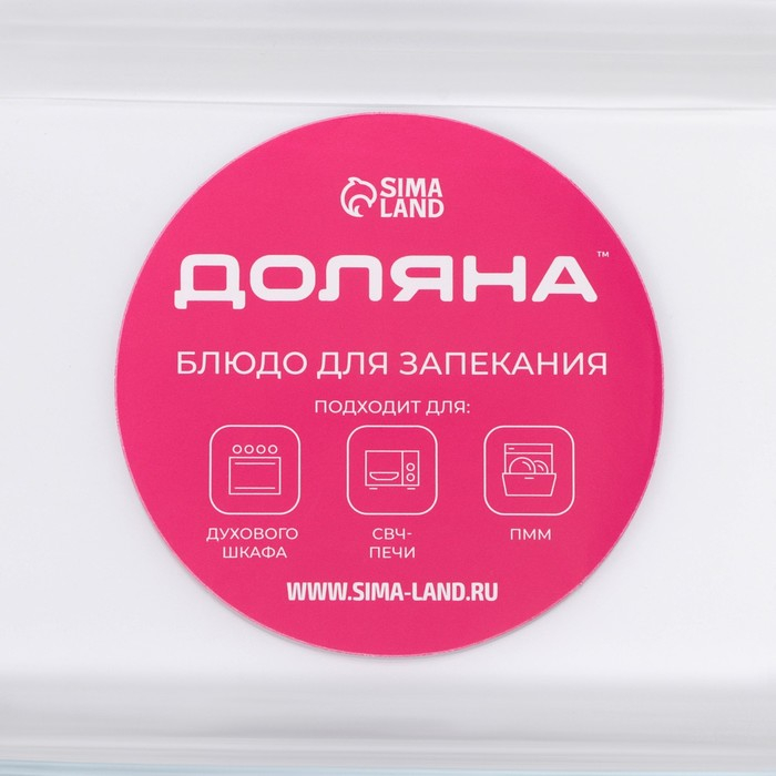 Форма для запекания и выпечки из жаропрочного стекла прямоугольная Доляна &laquo;Фуэго&raquo;, 1 л, 25,7&times;14,5&times;4,7 см