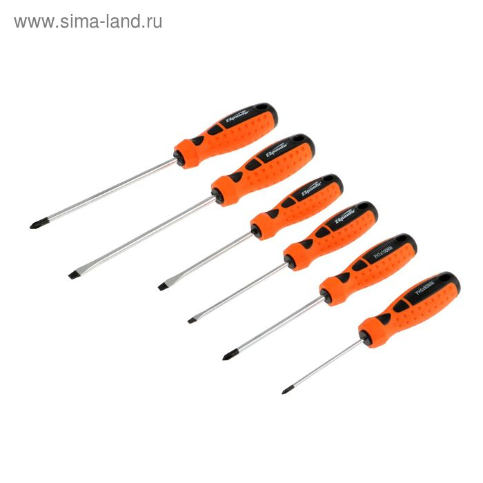 Набор отверток Sparta point, 6 шт., двухкомпонентные рукоятки Набор отверток Sparta point, 6 шт., двухкомпонентные рукоятки