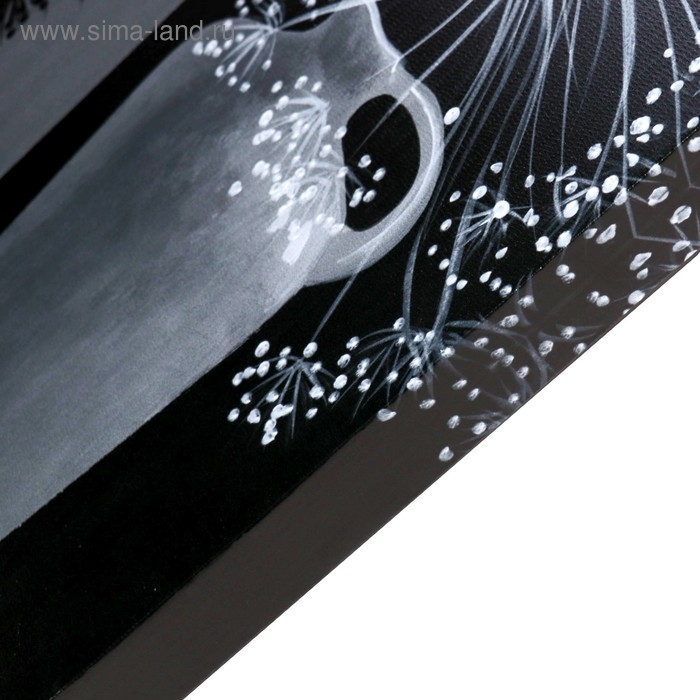 Картина-холст на подрамнике "Черно-белая" 60х100 см