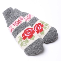 Варежки женские шерстяные, цвет серый, размер 20-22 Варежки женские шерстяные, цвет серый, размер 20-22