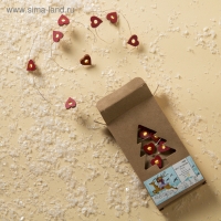 Гирлянда «Нить» 2 м роса с насадками «Сердце», IP20, серебристая нить, 20 LED, батарейки ААх2 (нет в комплекте), свечение тёплое белое Гирлянда «Нить» 2 м роса с насадками «Сердце», IP20, серебристая нить, 20 LED, батарейки ААх2 (нет в комплекте), свечение тёплое белое