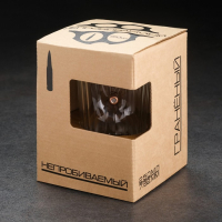 Стакан граненый с пулей "Непробиваемый. Крафт", 250 мл Стакан граненый с пулей "Непробиваемый. Крафт", 250 мл