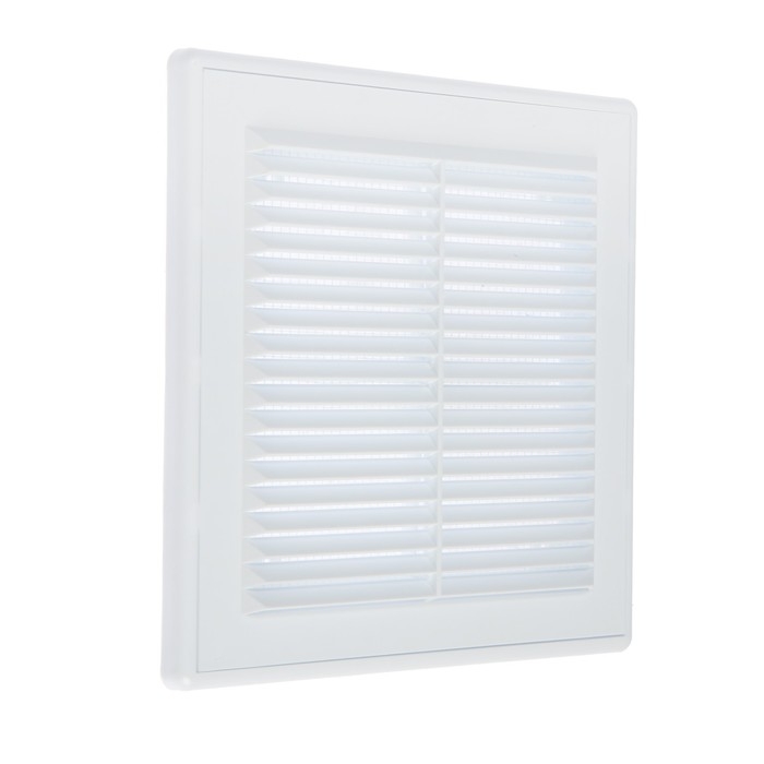 Решетка вентиляционная Решетка вентиляционная "КосмоВент" ЛР200, 200 х 200 мм, с сеткой, разъемная