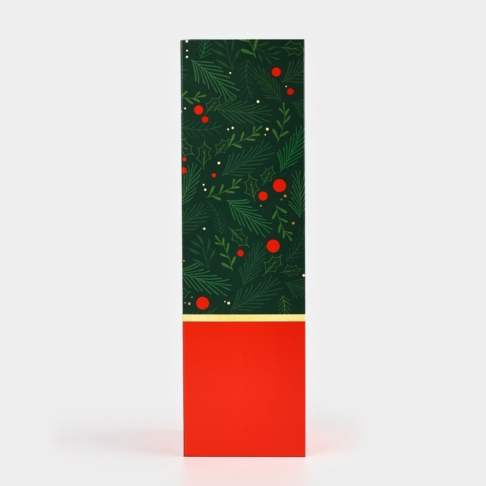 Коробка подарочная новогодняя складная &laquo;Новогодняя &raquo;, 9.5 х 32.5 х 9.5 см, Новый год