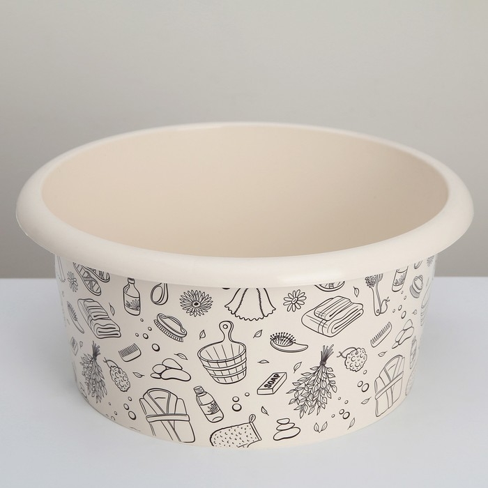 Таз круглый «Русская банька», 10 л Таз круглый «Русская банька», 10 л