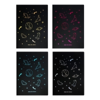 Скетчбук А4, 26 черных листов, "Котик на луне", плотность 110 гр., МИКС Скетчбук А4, 26 черных листов, "Котик на луне", плотность 110 гр., МИКС