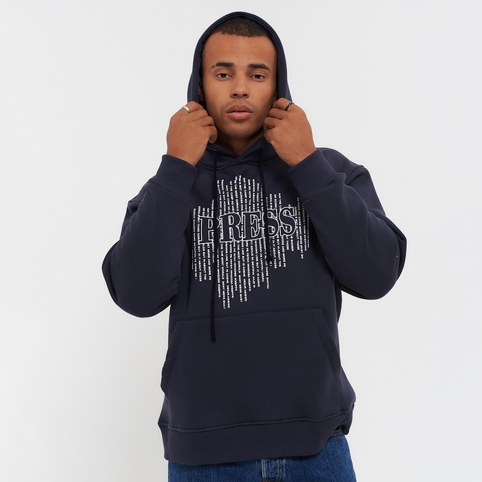 Толстовка мужская НАЧЁС, цвет тёмно-синий, размер 50 (XL)