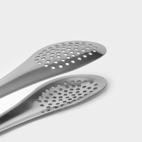 Щипцы кухонные с перфорацией Доляна &laquo;Чезена&raquo;, 201 сталь, 28 см, цвет серебристый