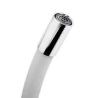 Смеситель для кухни ZEIN Z2110, однорычажный, гибкий излив, картридж 40 мм, белый/хром Смеситель для кухни ZEIN Z2110, однорычажный, гибкий излив, картридж 40 мм, белый/хром