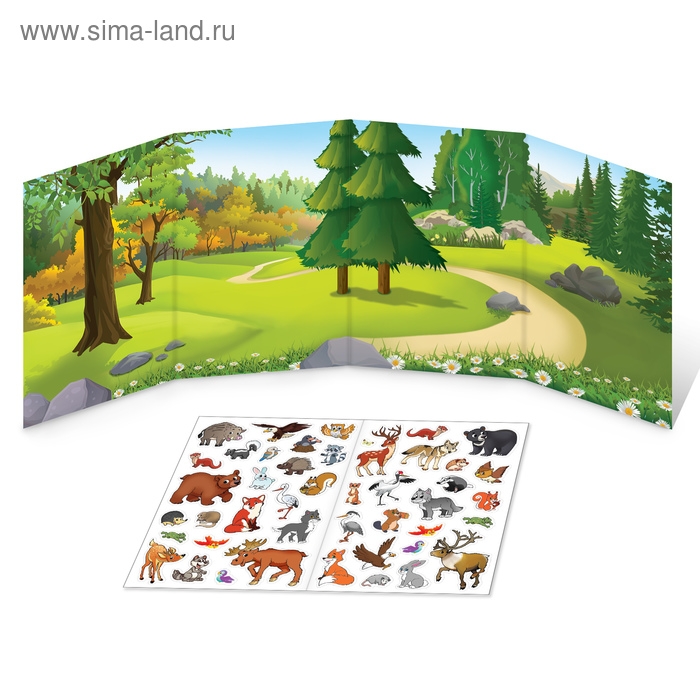 Наклейки многоразовые «Кто живёт в лесу» Наклейки многоразовые «Кто живёт в лесу»
