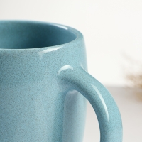 Кружка "Праздничная" 0,4л / 11,5х9,5см, блюз