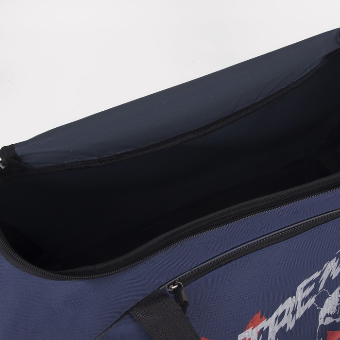 Сумка дорожная на молнии, отдел для обуви, наружный карман, длинный ремень, цвет синий Сумка дорожная на молнии, отдел для обуви, наружный карман, длинный ремень, цвет синий