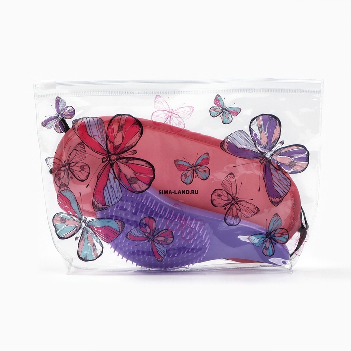 Подарочный набор &laquo;Бабочки&raquo;: косметичка, маска для сна и расчёска