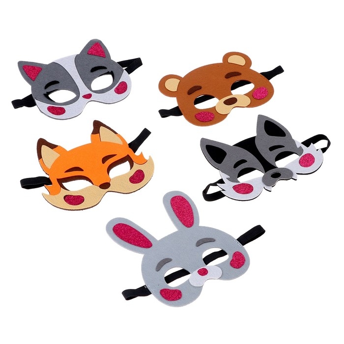 Карнавальный набор масок &laquo;Ушастая вечеринка&raquo;, 5 шт.