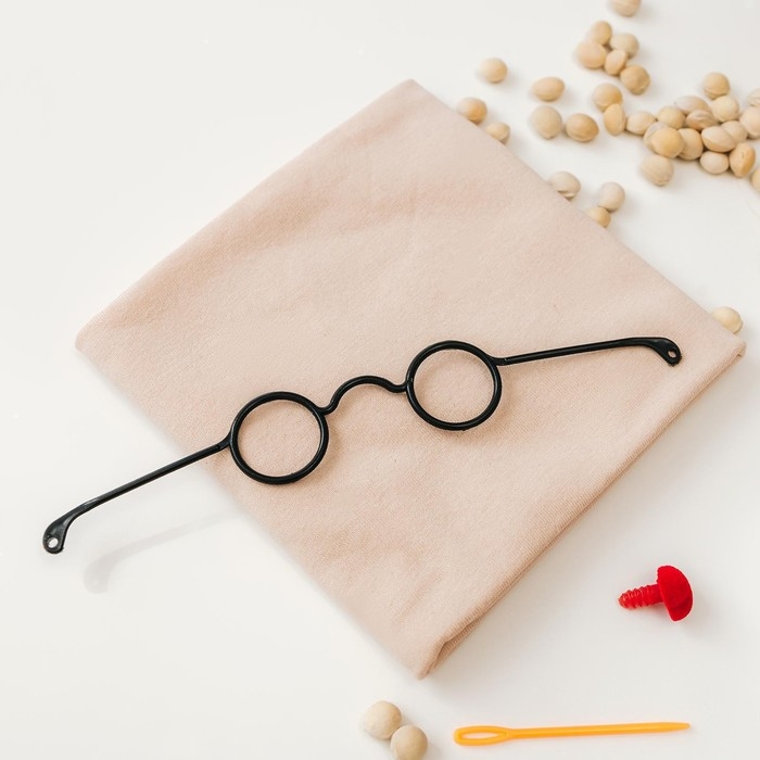 Очки для игрушек, набор 4 шт., размер 1 шт. &mdash; 2,5 &times; 7 &times; 5,3, цвет чёрный