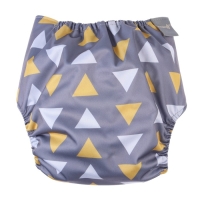 Многоразовый подгузник «Треугольники», 3-15 кг, цвет серый, Крошка Я Многоразовый подгузник «Треугольники», 3-15 кг, цвет серый, Крошка Я