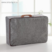 Короб для хранения на молнии «Рон», 42×29×14 см, цвет серый Короб для хранения на молнии «Рон», 42×29×14 см, цвет серый