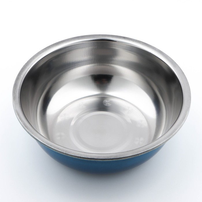 Набор мисок из нержавеющей стали &laquo;Радуга&raquo;, 3 предмета: 1,5 л, 2 л, 2,5 л, 20&times;7,5 см/22&times;8 см/24&times;8,5 см