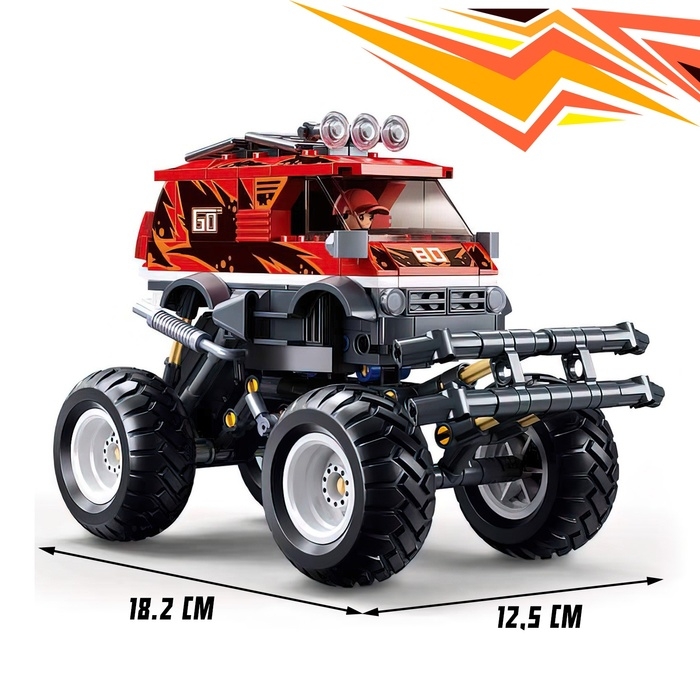 Конструктор внедорожник &laquo;Бигфут&raquo; Sluban Механо, инерционный, 261 деталь, 6+