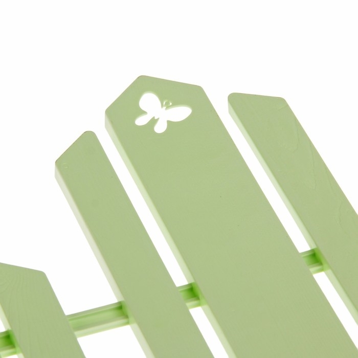 Ограждение декоративное, 25 × 170 см, 5 секций, пластик, салатовое, «Чудный сад» Ограждение декоративное, 25 × 170 см, 5 секций, пластик, салатовое, «Чудный сад»